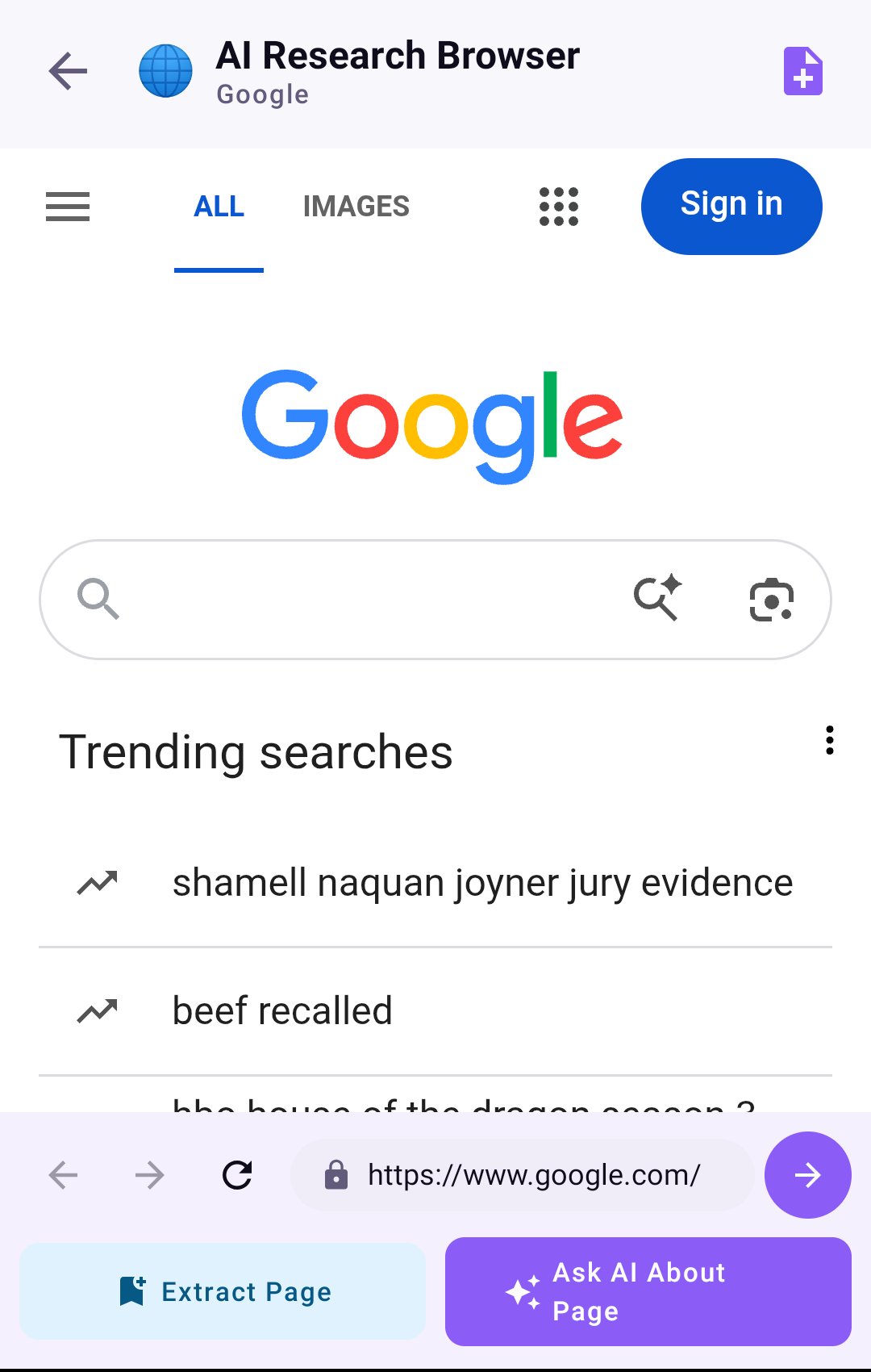 AI Research Browser